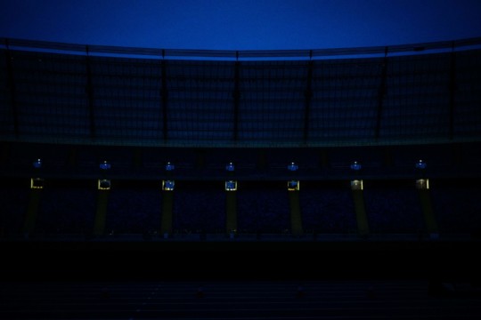 Tuż przed świtem na Stadionie Śląskim podczas Silesia Marathon '23