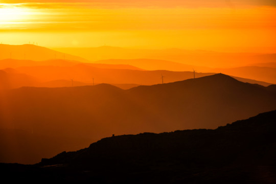 View from Torre at sunset.