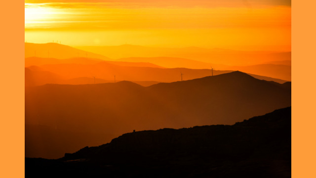 View from Torre at sunset.