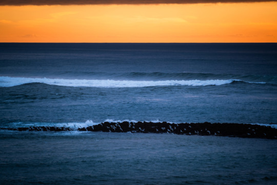 Atlantic Ocean at sunset.