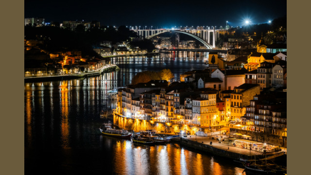 Porto at night
