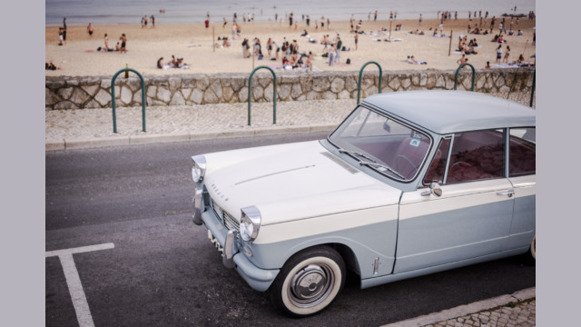 Zabytkowe auto w Cascais