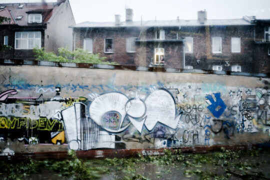 Przystanek Katowice Zależę podczas ulewy