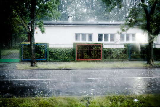 Ulica Gliwicka podczas ulewy