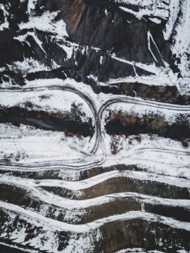 Hałda w Bytomiu z perspektywy drona